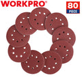Workpro 80PC Sanding Disc Set 5-Inch 60-400 Grits