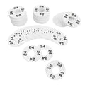 White 3-1/2" Round Plastic Size 24 Dividers Hangers Retail Clothing