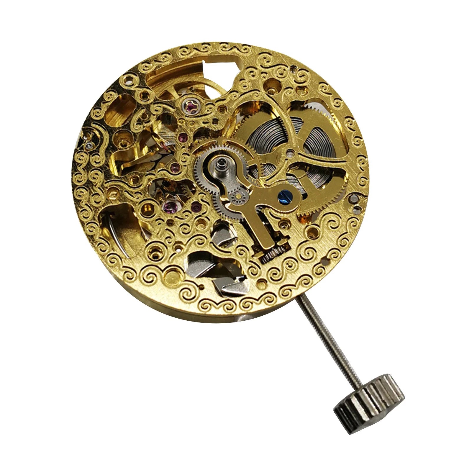 Newest Automatic Movement For 2189 Flying Wheel Man Watch Skelenton