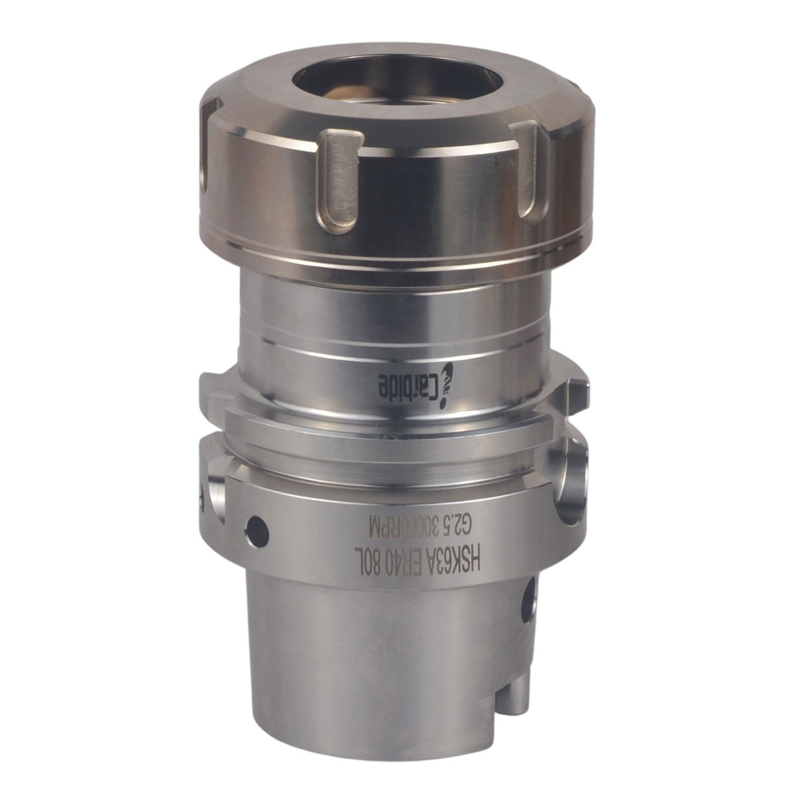 Stainless Steel Hsk63a Er40 3.15" Collet Chuck Tool Holder CNC Milling