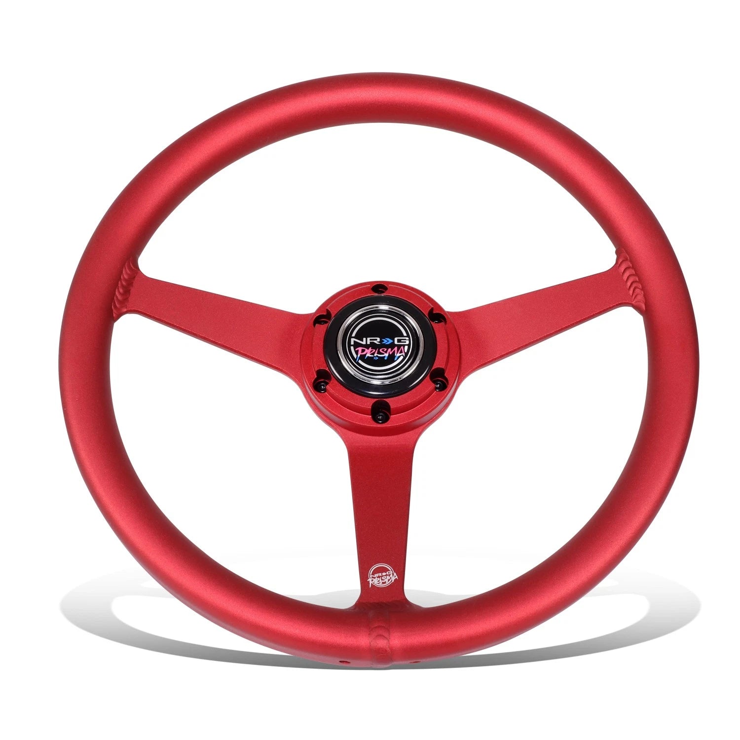 330mm 1" Dish Wheel Nrg 3 Solid Spoke Red All Aluminum Frame Steering