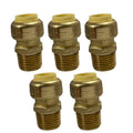 5 Pack XFITTING 1/2" Push Fit x 1/2" Male NPT Adapter,