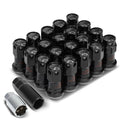 Aluminum Gun Metal 16 Lug+4 Rim Lock Nuts+keys M12x1.25 22mm Od/45mm