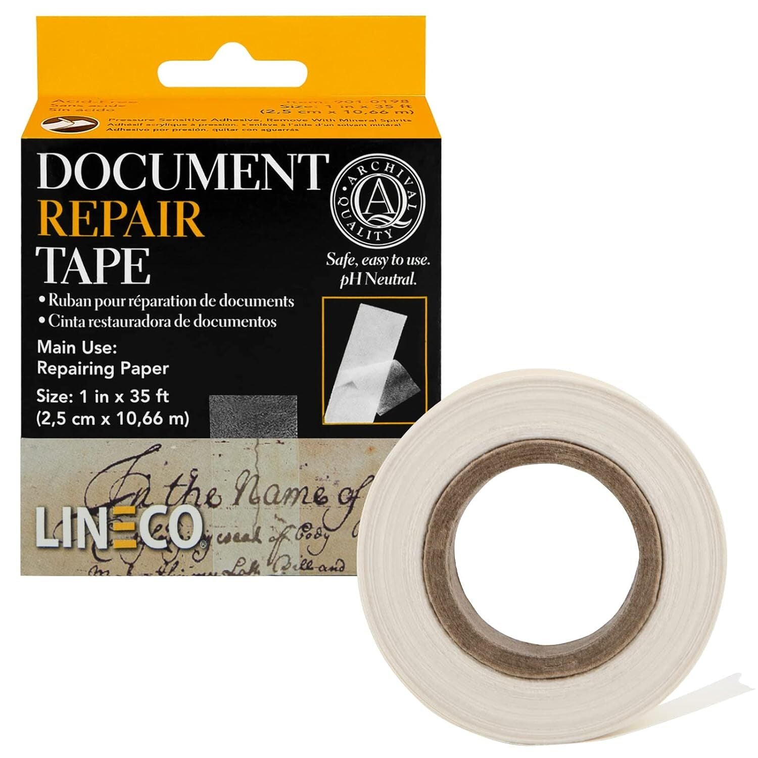 Lineco Document Repair Tape 2.5cm X 10.6m