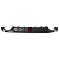Car Rear Bumper Diffuser Lip W/ Brake LED For Infiniti Q50 2018-23 Glossy Blk