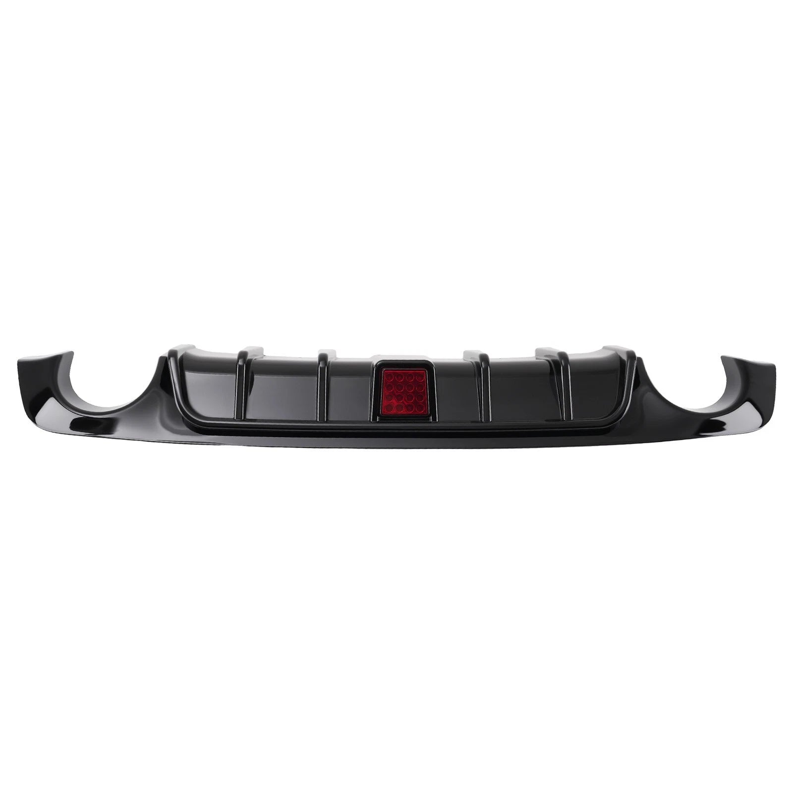 Car Rear Bumper Diffuser Lip W/ Brake LED For Infiniti Q50 2018-23 Glossy Blk