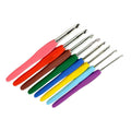 Multi-color Soft Grip Handle Aluminum Crochet Hook Knitting Needles