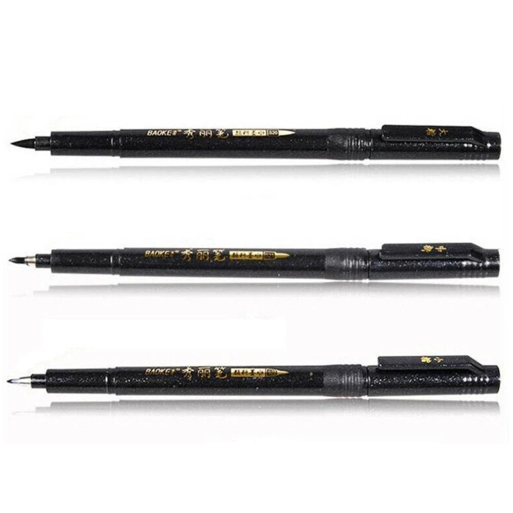 3 In 1 Pack Chinese Japanese Calligraphy Brush Pen Set Size S M L