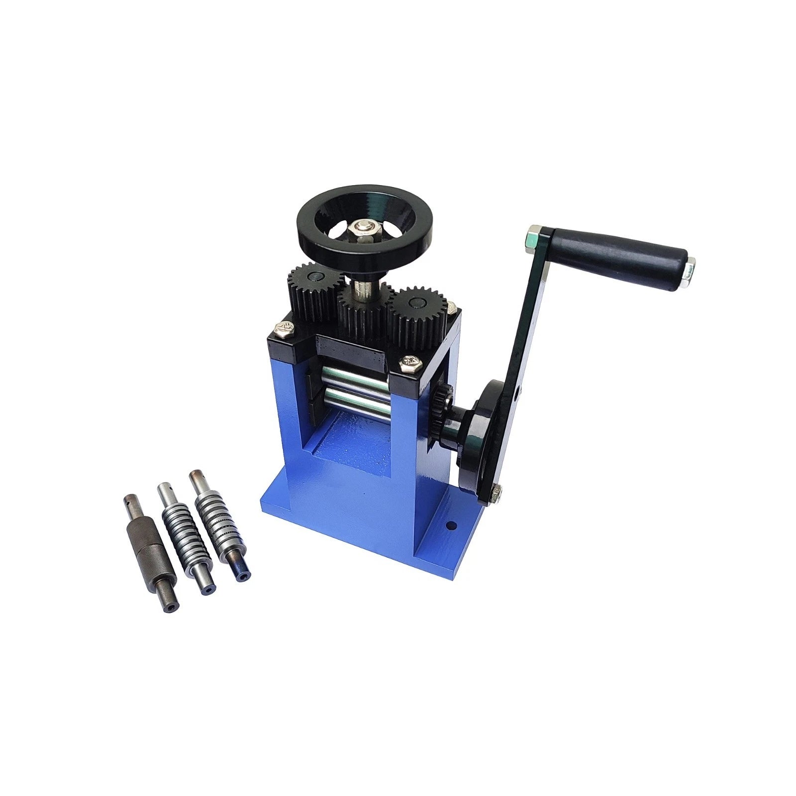 Jewelry Mini Rolling Mill Tool 2" With 1 Plain Roll And 3 Design Rolls