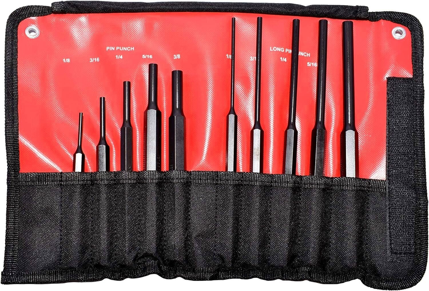 Mayhew 10pc Pin Punch Set 1/8"-3/8"