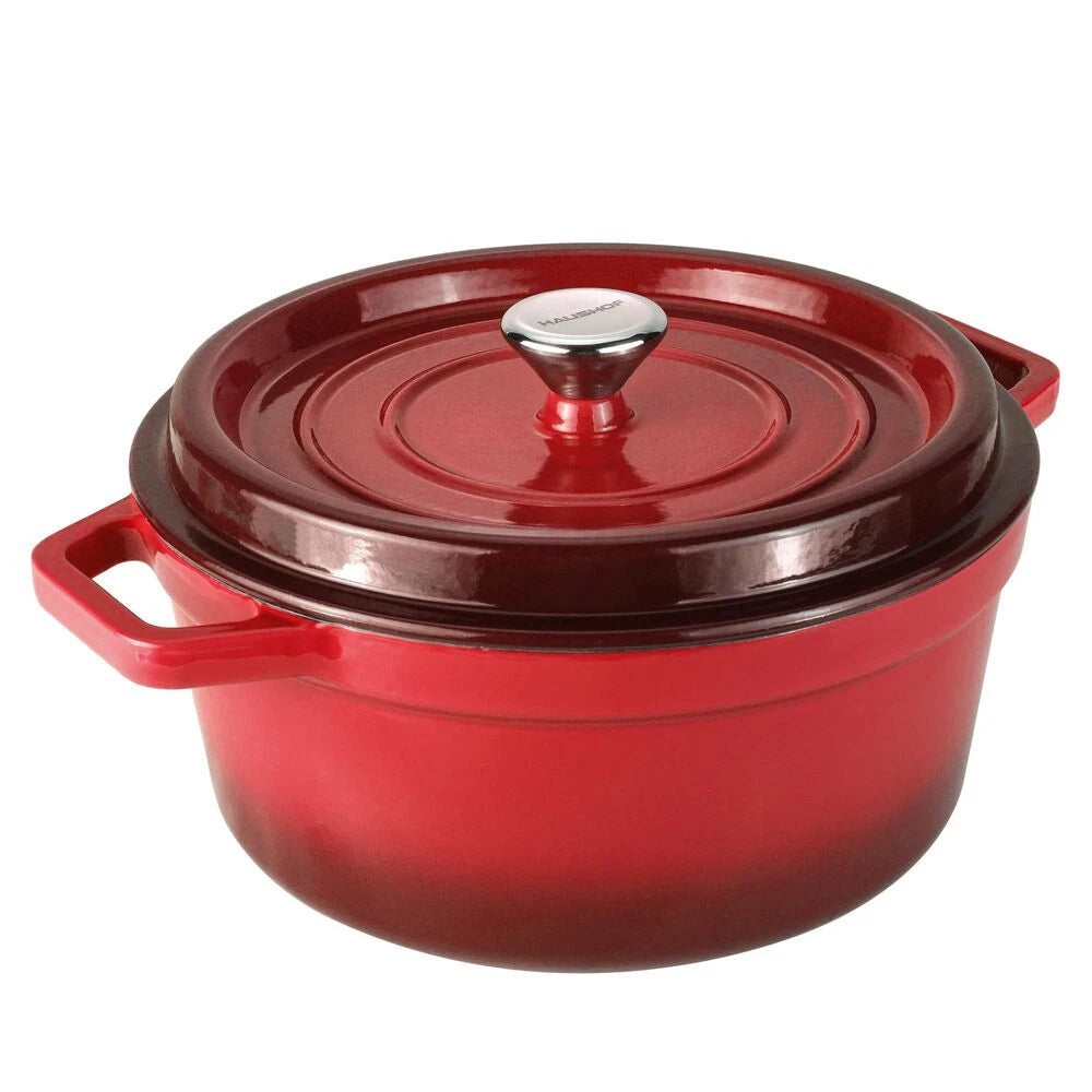 Haushof 5.3-qt Enameled Cast Iron Dutch Oven With Lid Three-layers