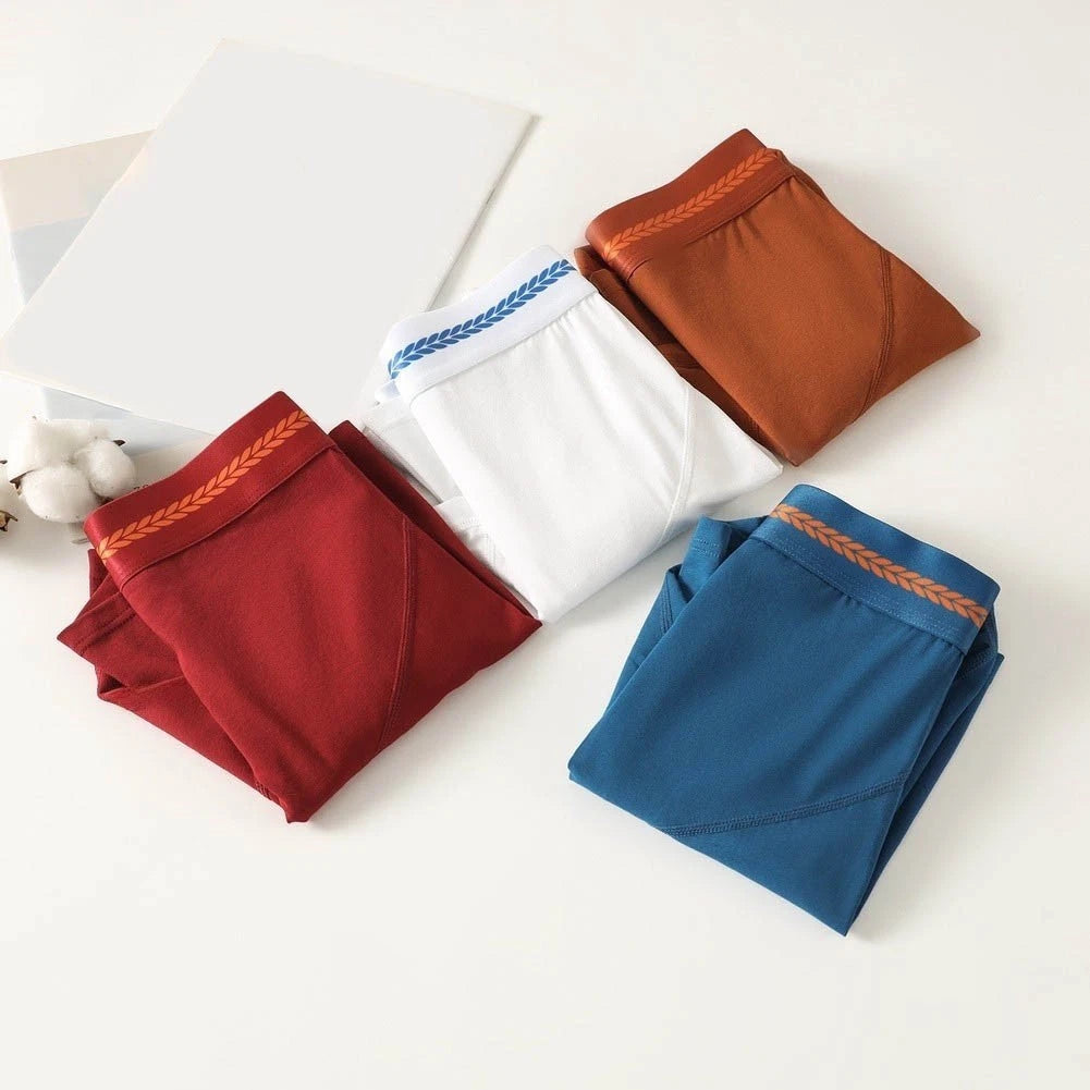 Men's Boxer Shorts Mid Waist Bulge Pouch Long Leg Polyester Spandex