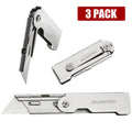 Workpro 3 Pack Folding Pocket Utility Knife Set | Built Supply Co