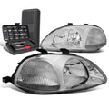 For 1996-1998 Honda Civic Pair Chrome/clear Signal | Built Supply Co