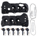 Valve Cover Kit w/ 6 Coils Spark Plugs for Ford Expedition 3.5L 15-17