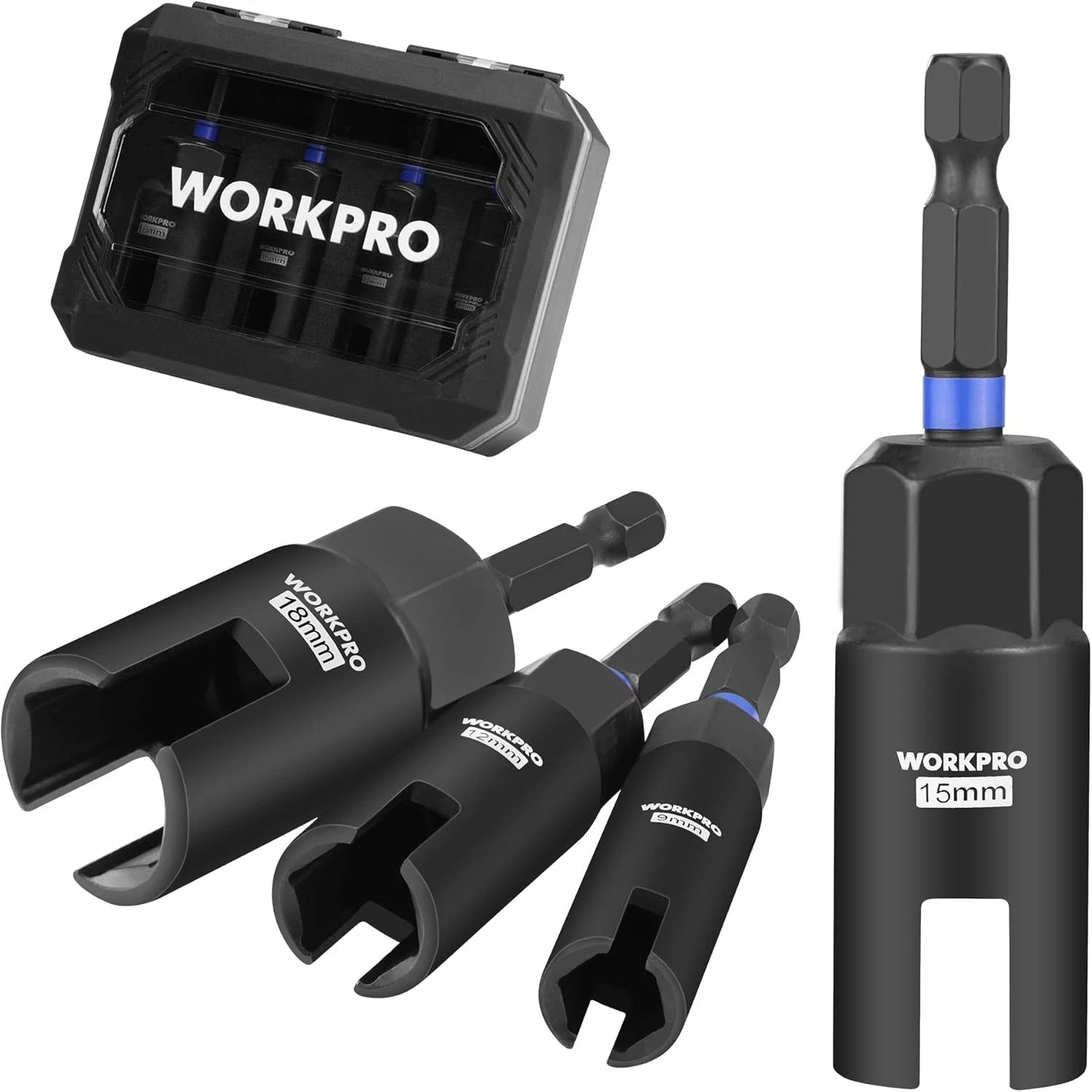 Workpro Power Wing Nut Driver Bit 9-18mm 1/4" Hex Shank Nut Wing Nut
