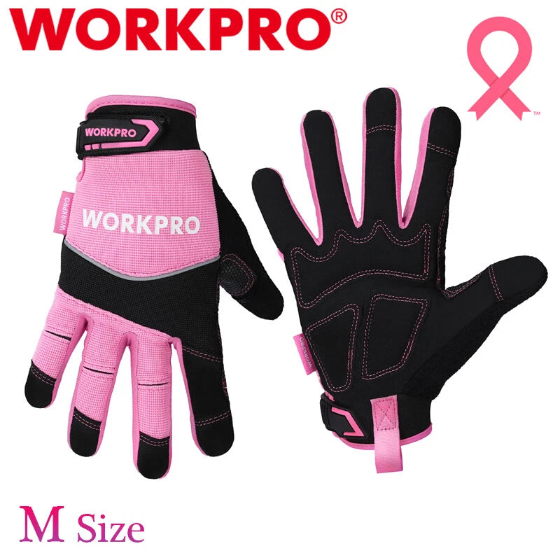 WORKPRO 1Pack M Safety Work Gloves Touch Screen Non-Slip Mechanic Working Gloves