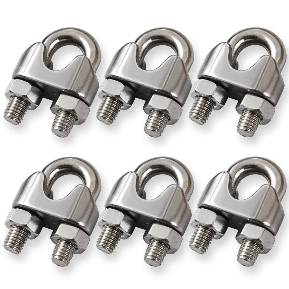 Wire Rope Clamp Grip 2mm to 10mm Steel U Bolt Clamps