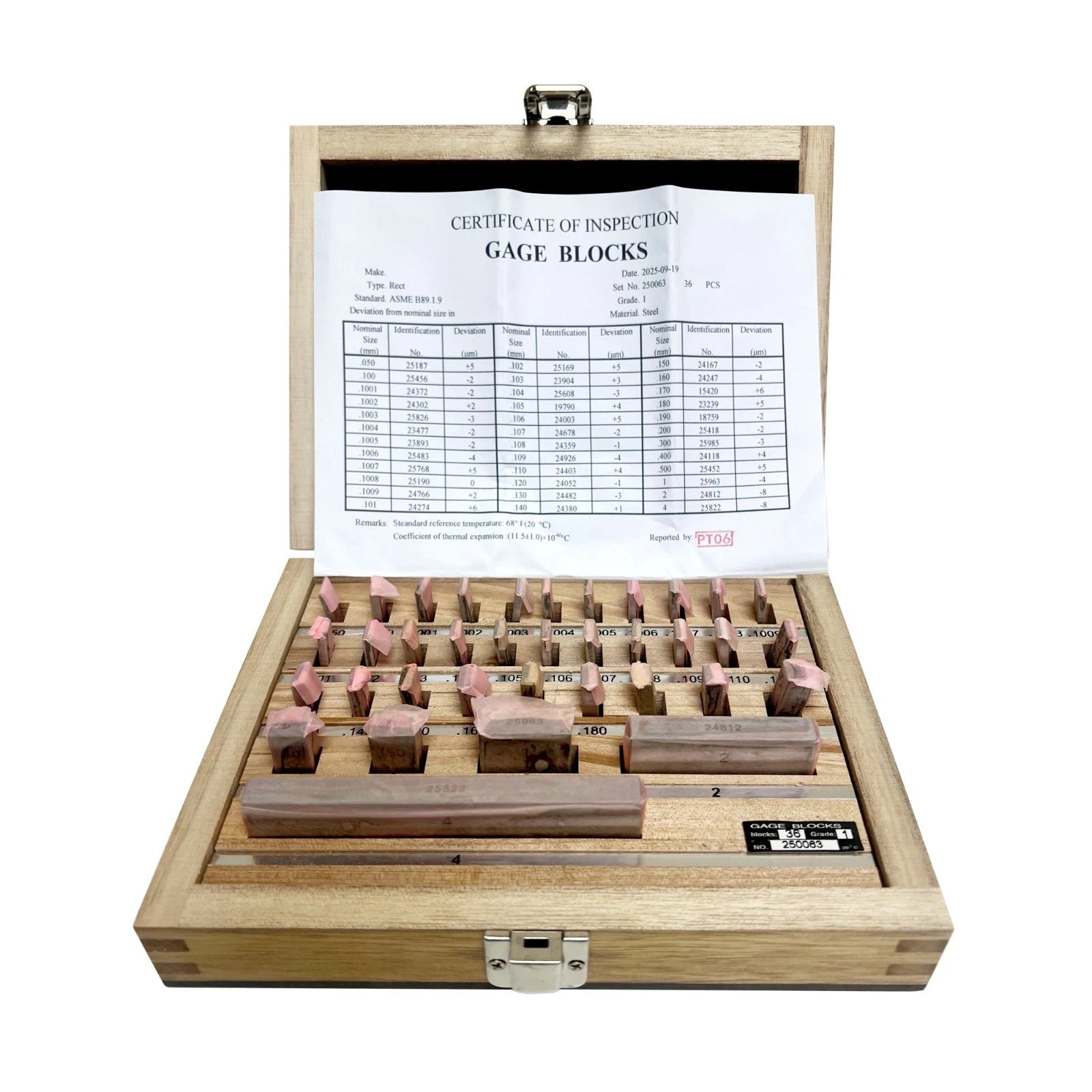 36 PCS Precision Gage Block Set, Grade1 Accuracy Fully Seasoned Alloy Tool Steel