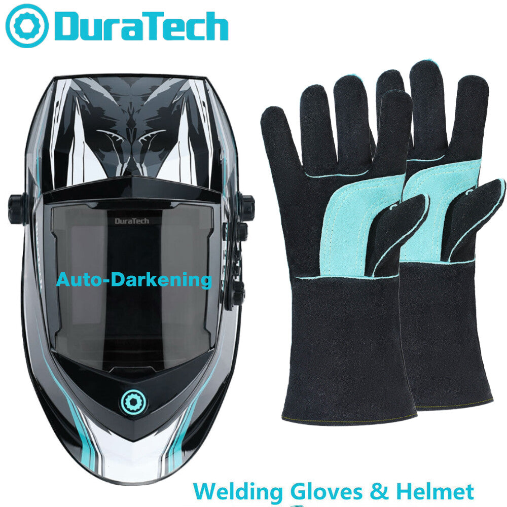 DURATECH Auto Darkening Welding Helmet 14–16 Inch Gloves