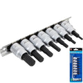 Bluespot Spline Hex Bit Socket Set 3/8" Drive Sockets 3mm - 10mm With