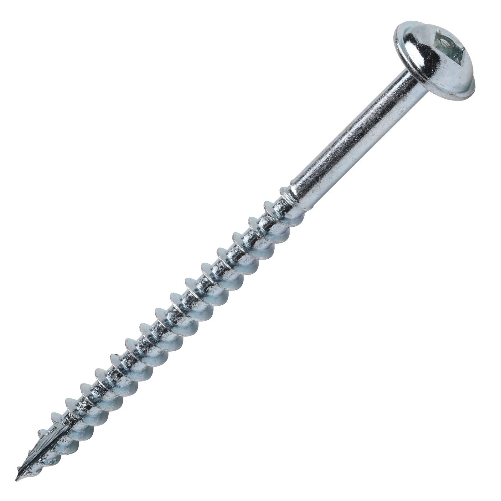 #8-11 X 2-1/2" Square Washer Head Type 17 Screw, Coarse Thread, Zinc