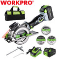 WORKPRO 20V Cordless Mini Circular Saw 4-1/2" Compact Circular Saw w/3