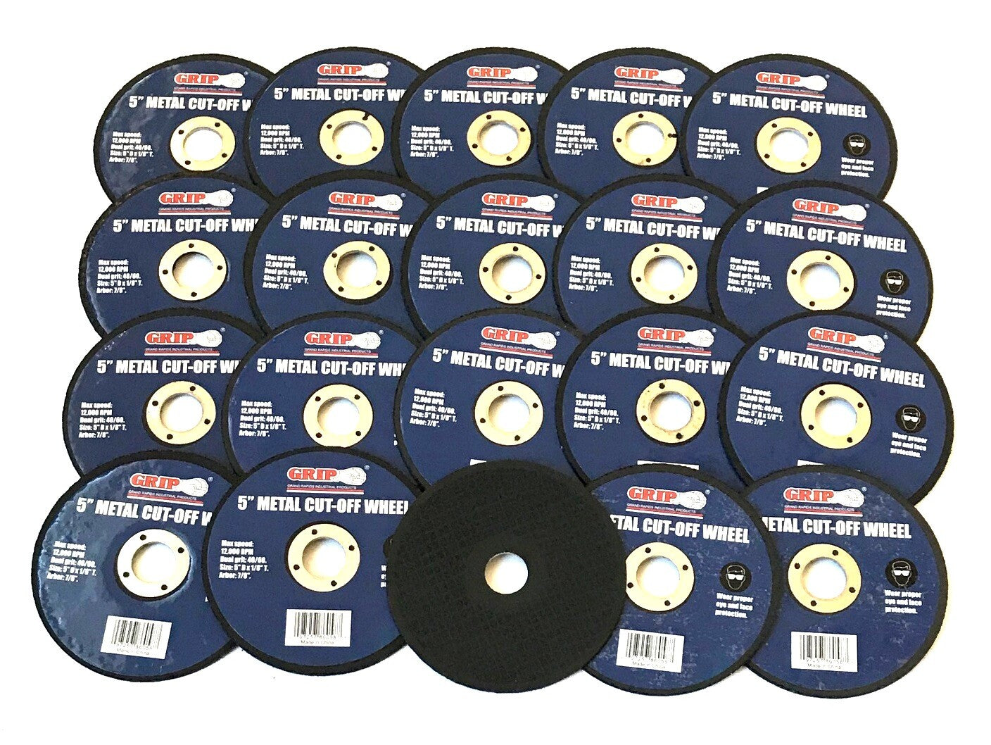 5" Metal Cut Off Wheels - Fits Bosch Milwaukee Hilti Angle Grinder by Grip