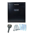 Black Anti-theft Stainless Steel Mailbox Heavy Duty Front Locking