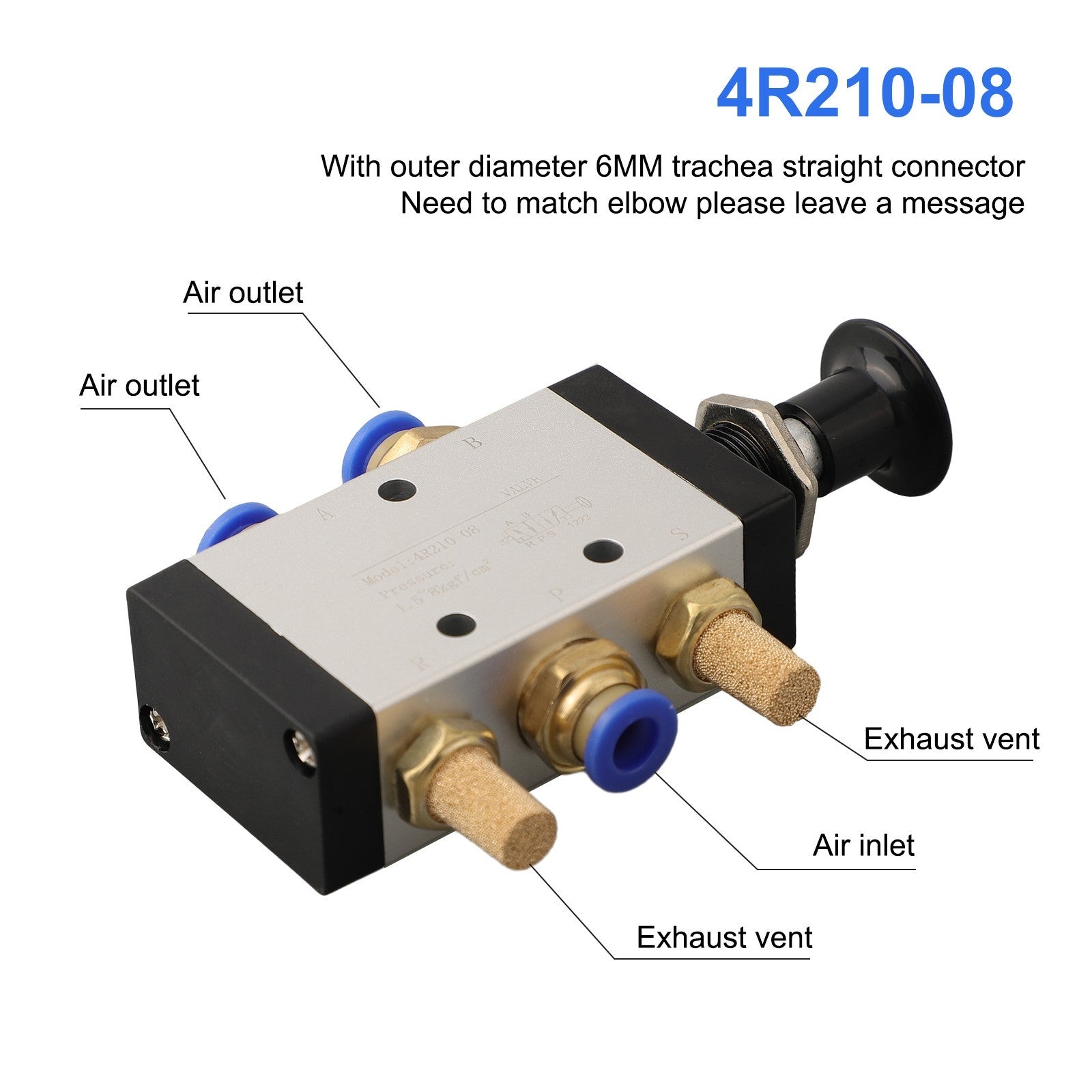 2022 Industrial Push Pull Valve Manual 5 Ways 2 Position Control MufflerOpens in