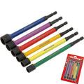 Neilsen 8pc Magnetic Nut Driver Socket Set Impact Drill Bits Colour Coded 8-14mm