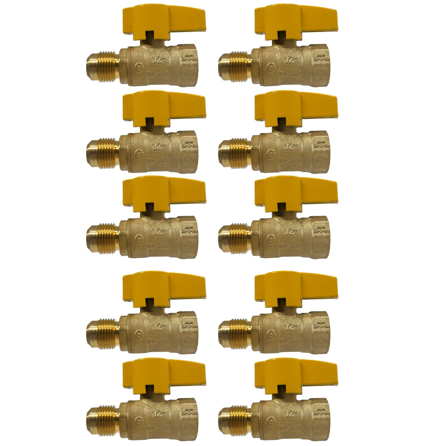XFITTING 1/2" Flare Gas Ball Valve 10 Pack