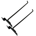12" Slatwall Hook Panel Display Hooks, 1/4" Thickness Metal, Black -