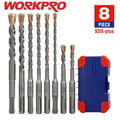 WORKPRO 8pc Drill Bit Set SDS Plus Rotary Hammer by WORKPRO