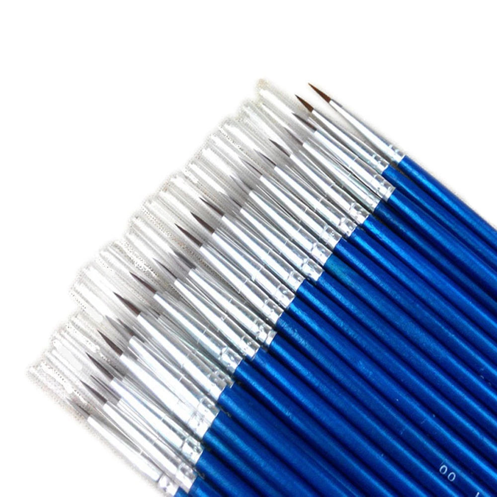 Nylon Hair Artists Paint Brush Acrylic Watercolor Round Pointed Tip G