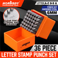 36PC Number Capital Letter Stamp Punch Set A-Z & 0-9 by Unbranded