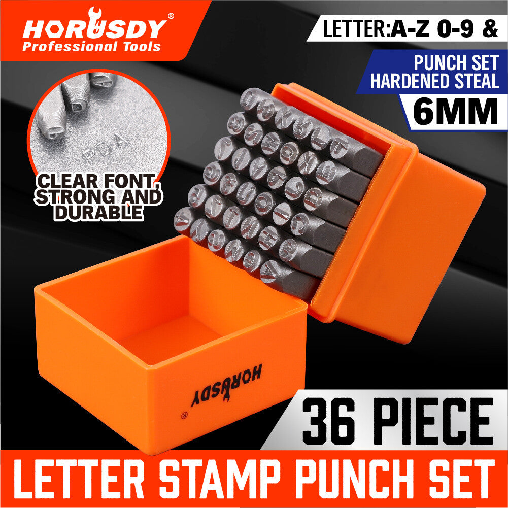 36PC Number Capital Letter Stamp Punch Set A-Z & 0-9 by Unbranded
