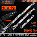 3-Piece Flex-Head Breaker Bar Set 1/2 3/8 1/4 Drive