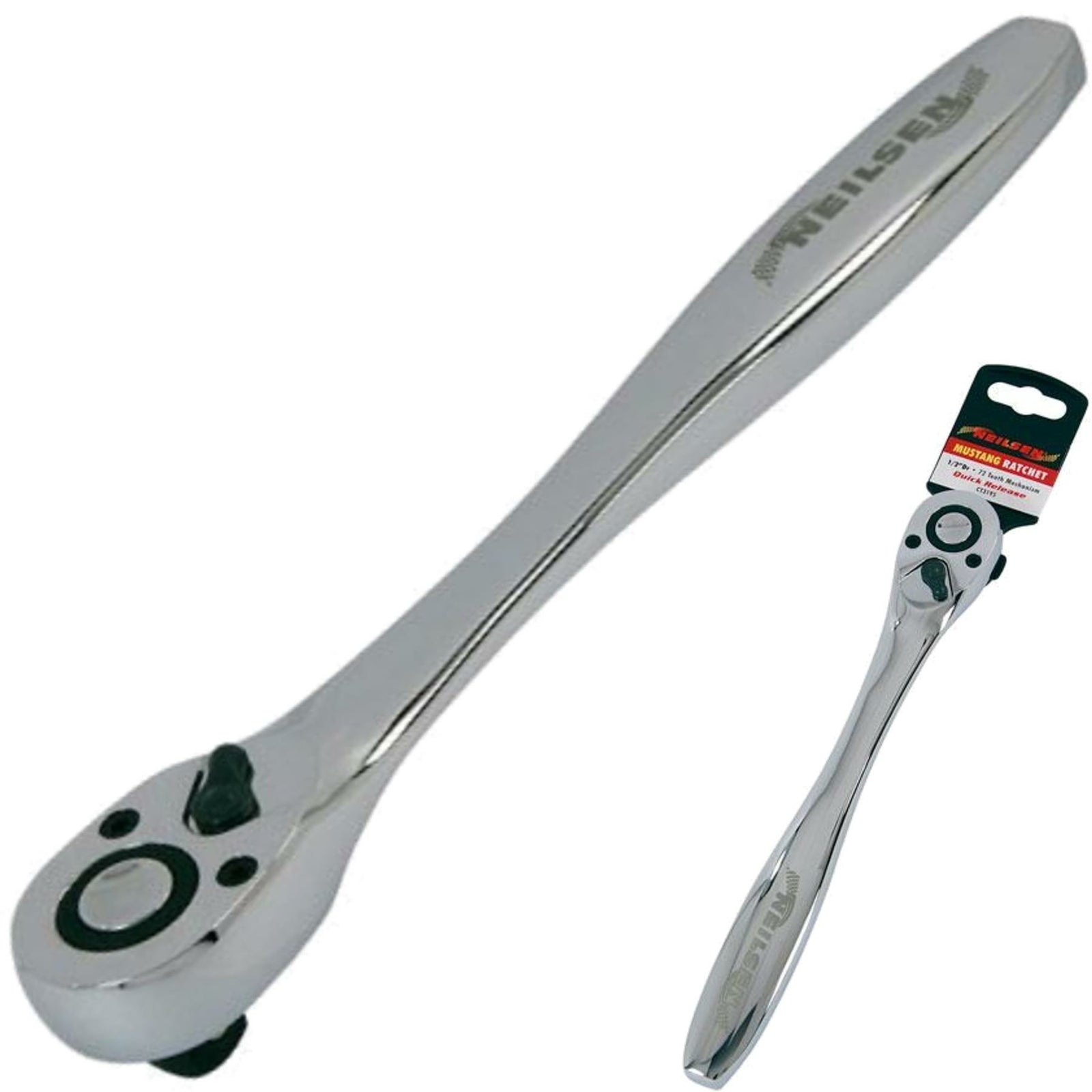 Neilsen Socket Mustang Ratchet Handle Quick Release 72 Teeth 1/2" by Neilsen
