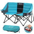 Folding Camping Chair With/cooler Bag Extra Wide Heavy Duty Padded