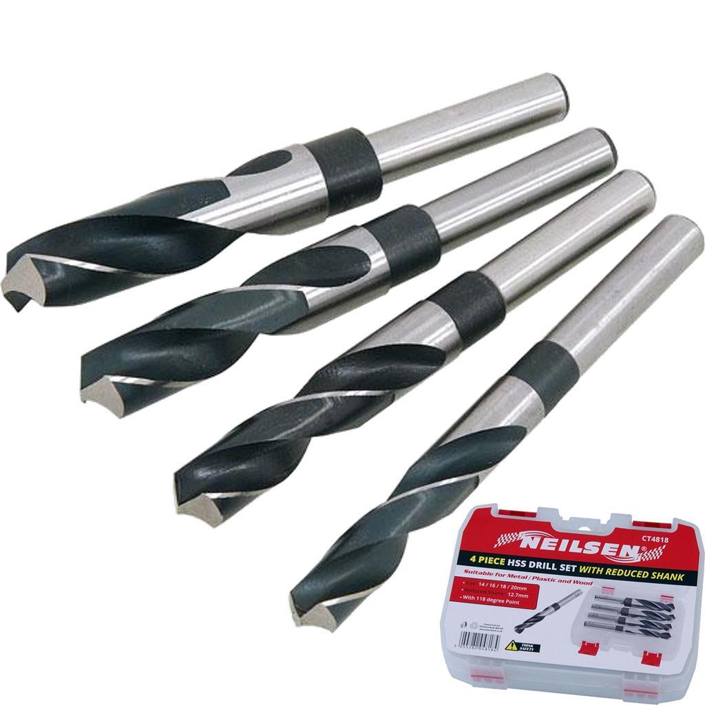 Neilsen 4pc HSS Drill Metal Bits Set