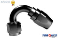 AN-10 120 Degree Swivel Seal Hose Fitting - Black by Unbranded