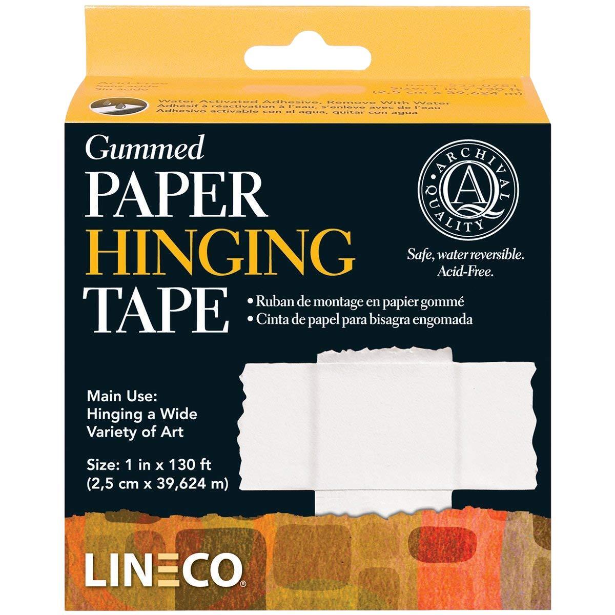 Lineco Paper Hinging Tape Gummed 1"x130ft (2.5cm X 40m) Framing