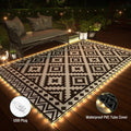 Haushof 5x8' Outdoor Rug Waterproof Led Strip Light Reversible