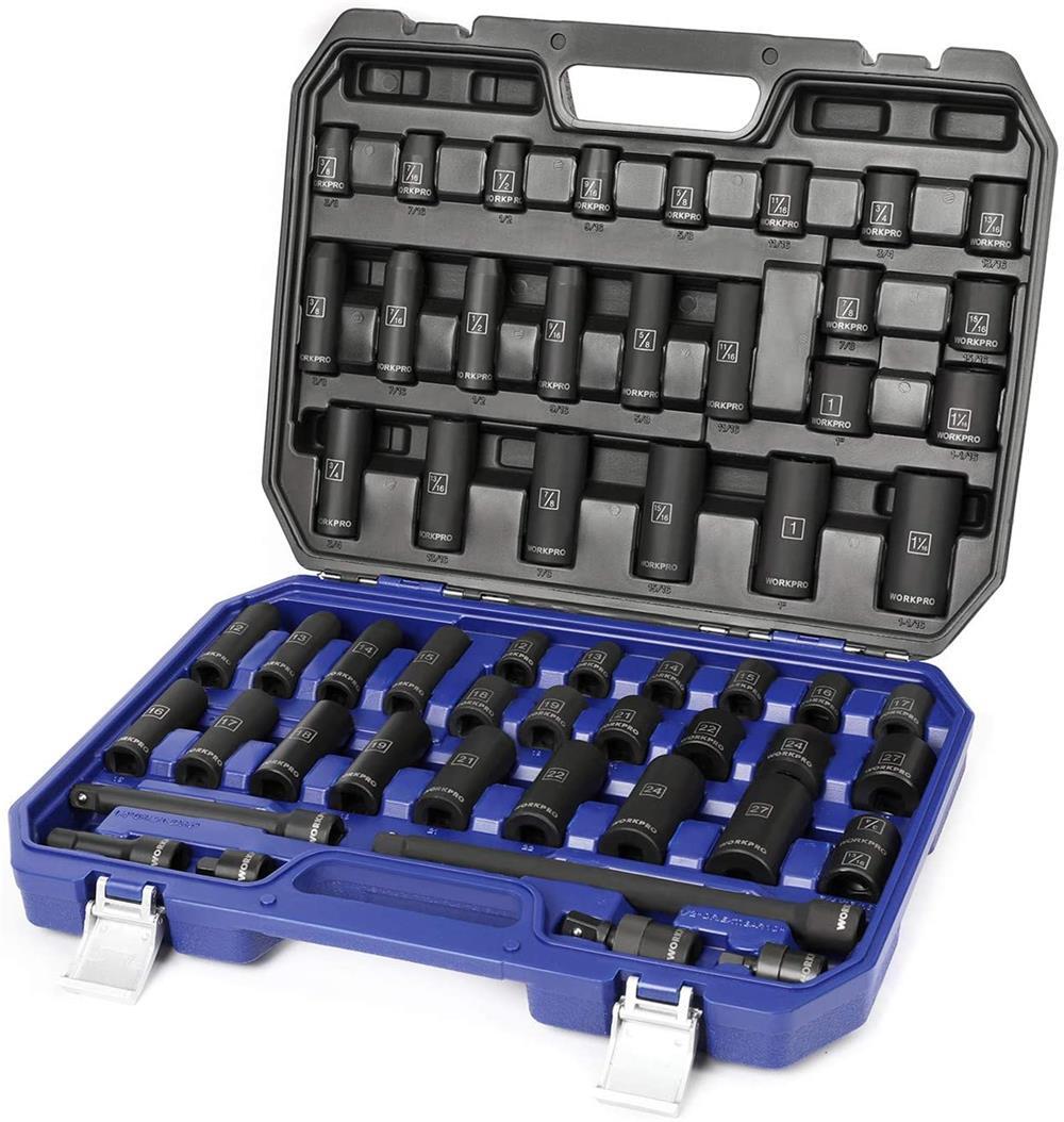 WORKPRO 55-Piece Impact Socket Set by WORKPRO