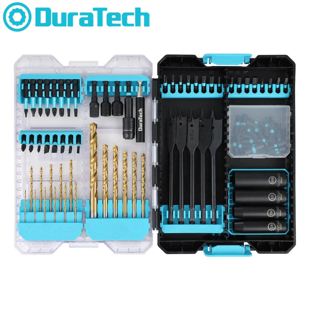 Duratech Impact Screwdriver Drill Bit Set Socket Set With Hex Shank