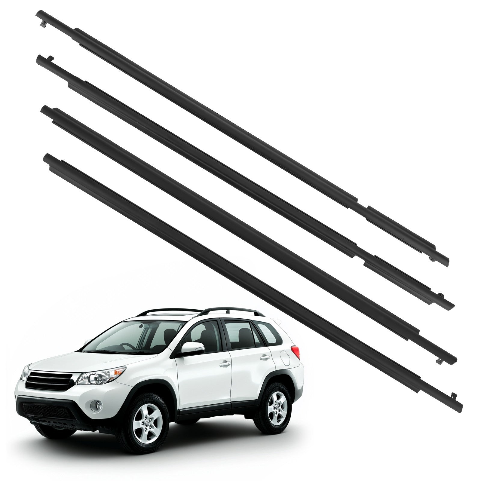 4pcs Window Weatherstrip Seal Belt Outer Molding Trim for Toyota RAV4