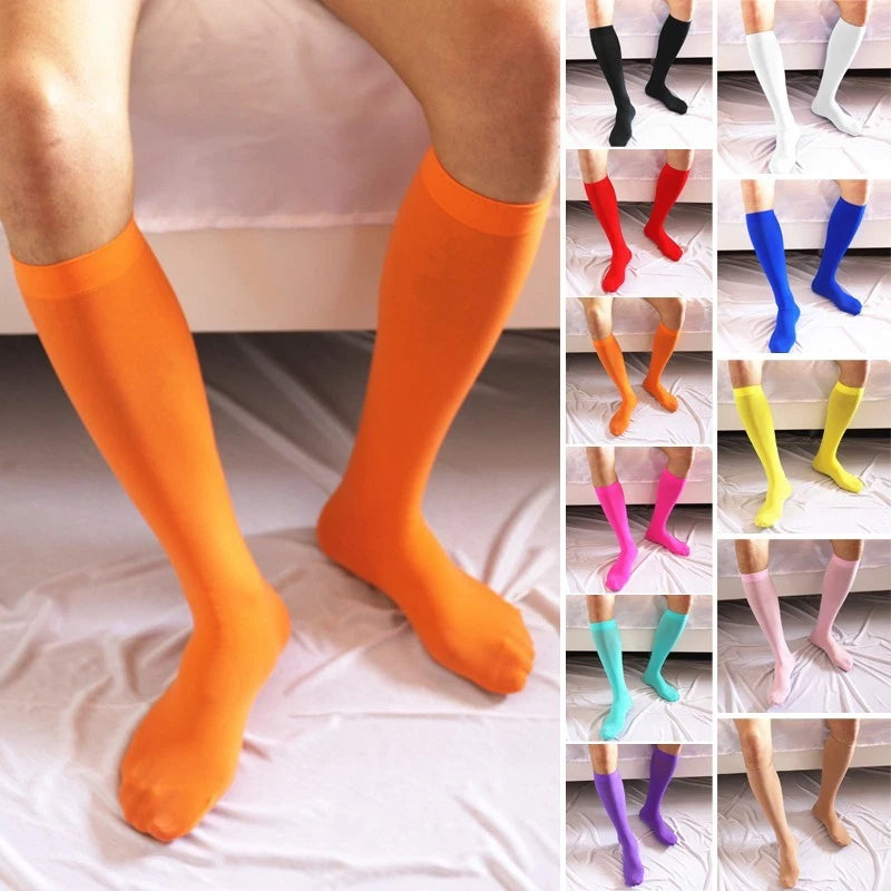 Men Casual Seamless Socks Solid Elastic Stretchy Thong Comfy