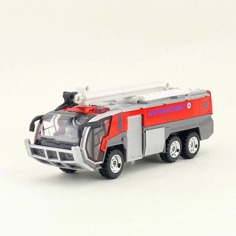 1/50 Airport Fire Truck Pull Back Sound & Light Aviation Fire Car