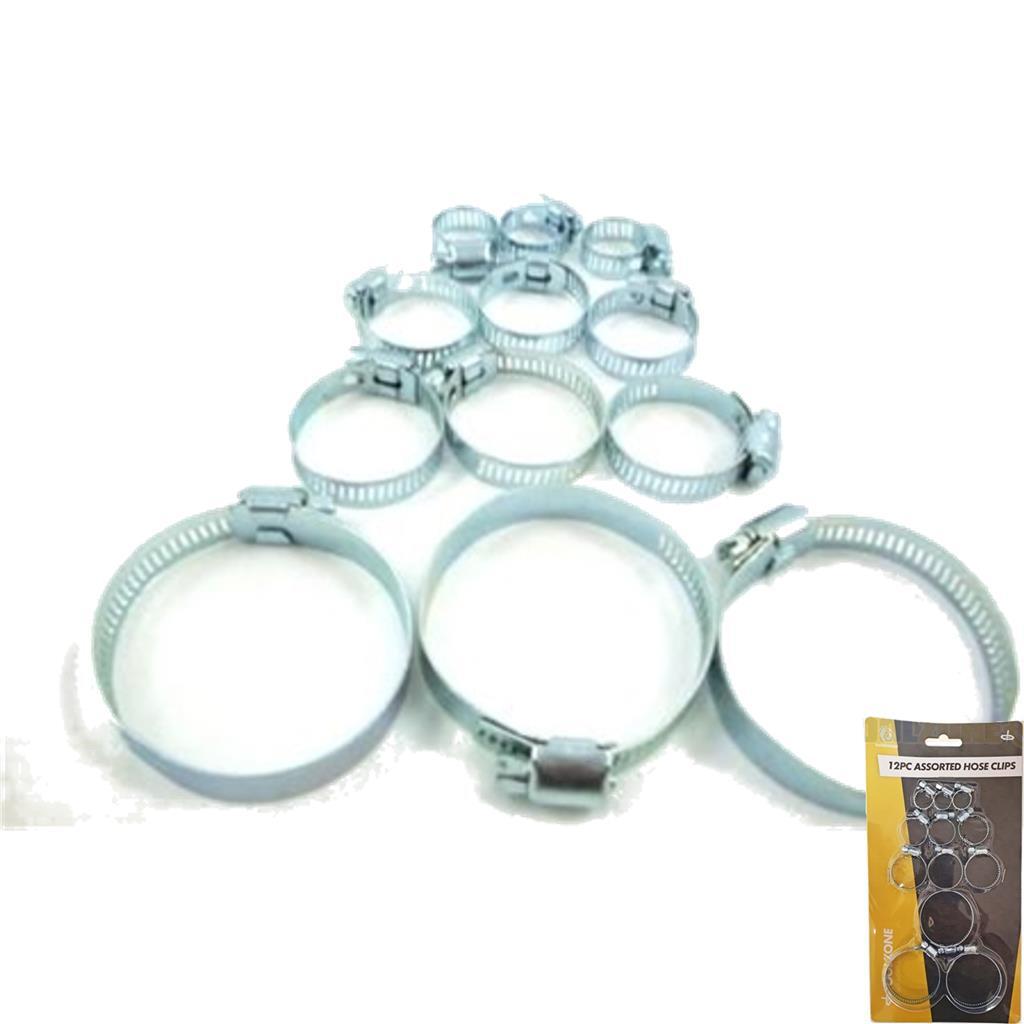 Toolzone Jubilee Stainless Steel Hose Clamp Set 12pc